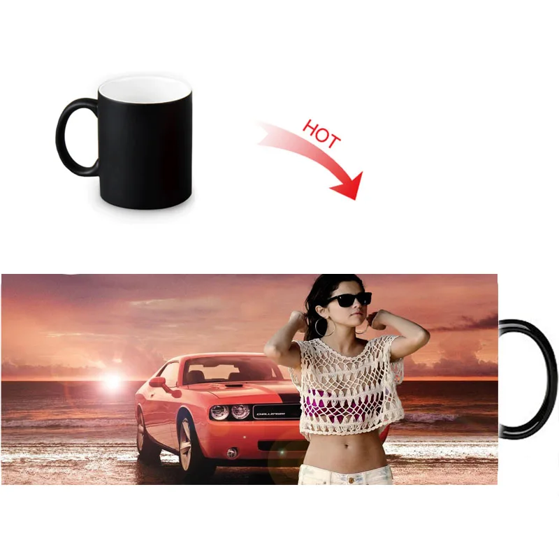 Customized Ceramic Coffee Mugs Selena Gomez Milk Tea Magic Color Changing Mug Heat Sensitive Water Cup 12oz | Дом и сад