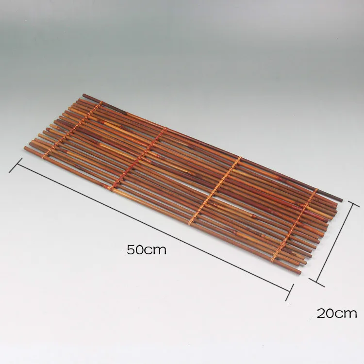 Rattan tea table bamboo placemats Mantian Cup pad care wooden row seats Heat Insulation Set ceremony accessories natural | Дом и сад