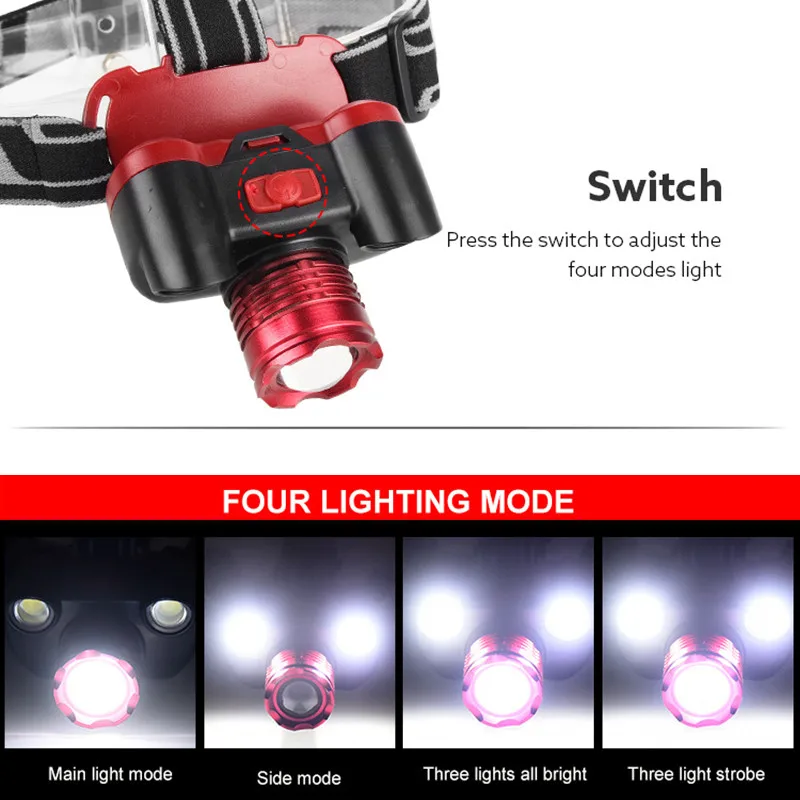 USB Перезаряжаемый T6 + УДАРА водонепроницаемый 4 режима Масштабируемые