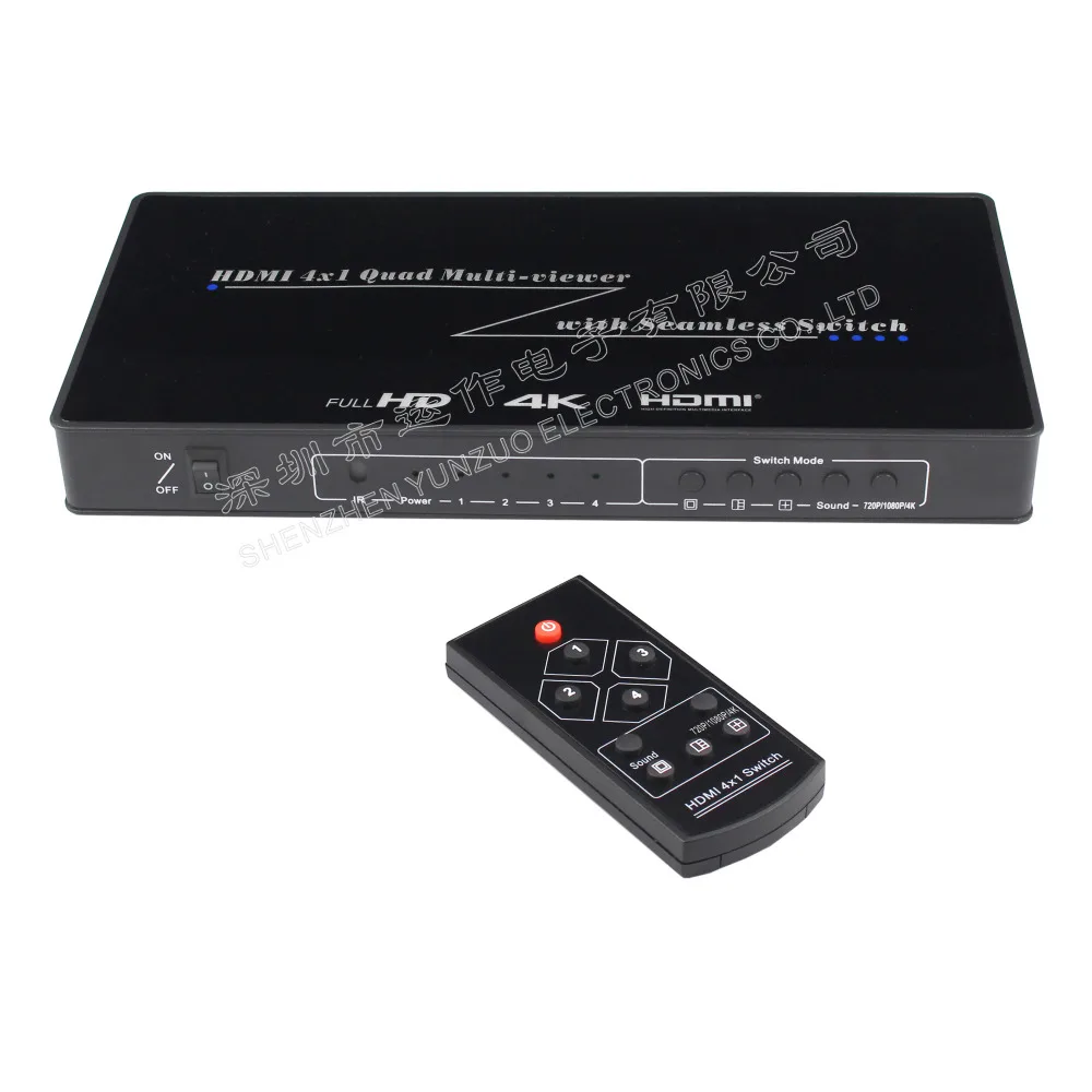HDMI 4 picture splitter 4k HD multi-channel open DNF game in 1 out switch Multi-screen | Безопасность и защита