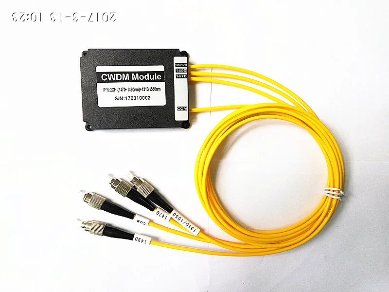 

4channel fiber optic CWDM,mux and Demux CWDM 4CH channels 1470nm 1490nm+1310/1550nm FC/APC