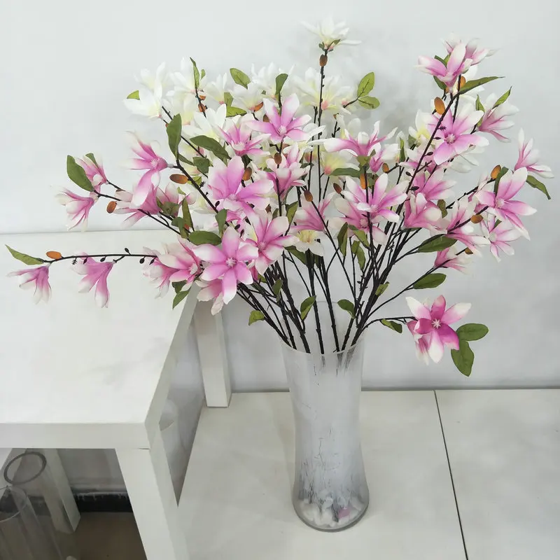 New Magnolia No. 1 Simulated Home Decoration Flower Arrangement Wedding Ceremony Road Silk Introduction | Дом и сад