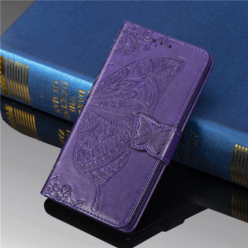 Dark Purple 3D кожаный флип чехол для huawei P30 P20 Коврики 20 10 Pro Lite P Smart Y9 Y7 Y6 Pro Y3 Y5 Nova3i держатель для карт чехол-портмоне - Цвет: Dark Purple