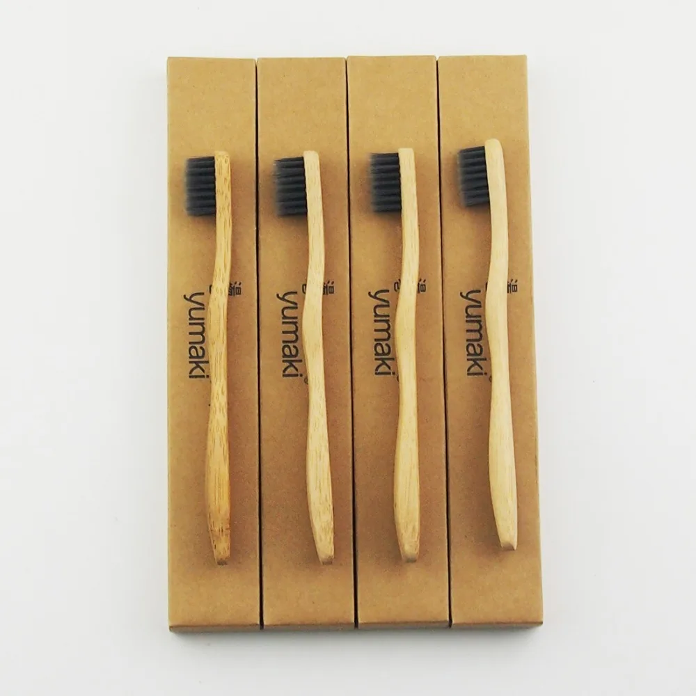 4 шт. детские бамбуковые зубные щётки с мягкой щетиной|bamboo toothbrush|bamboo charcoal