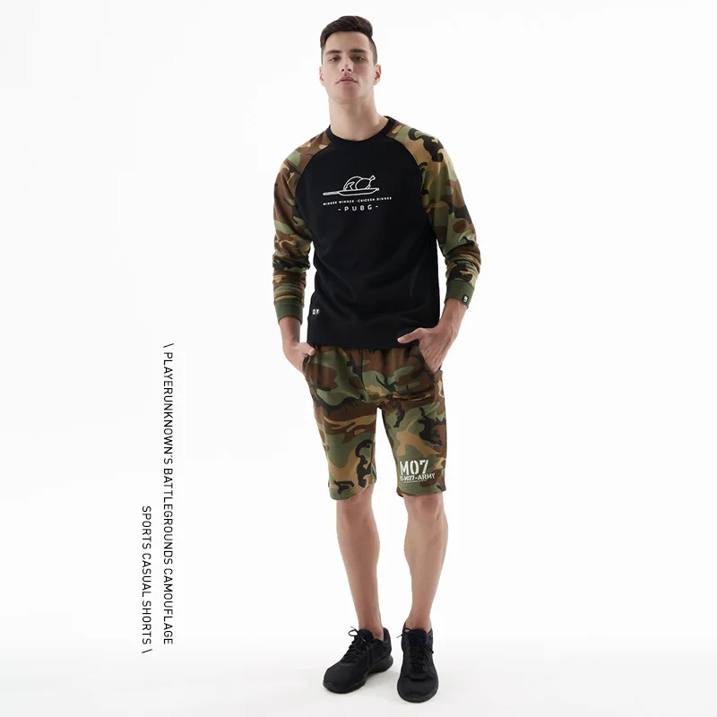 Мужские паровые шорты TEE7 военные Маскировочные в стиле хип хоп летние хлопковые