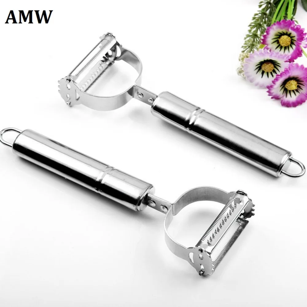 AMW 2 in1 Нержавеющая сталь картофеля Терка жульен овощечистка Кухня аксессуары