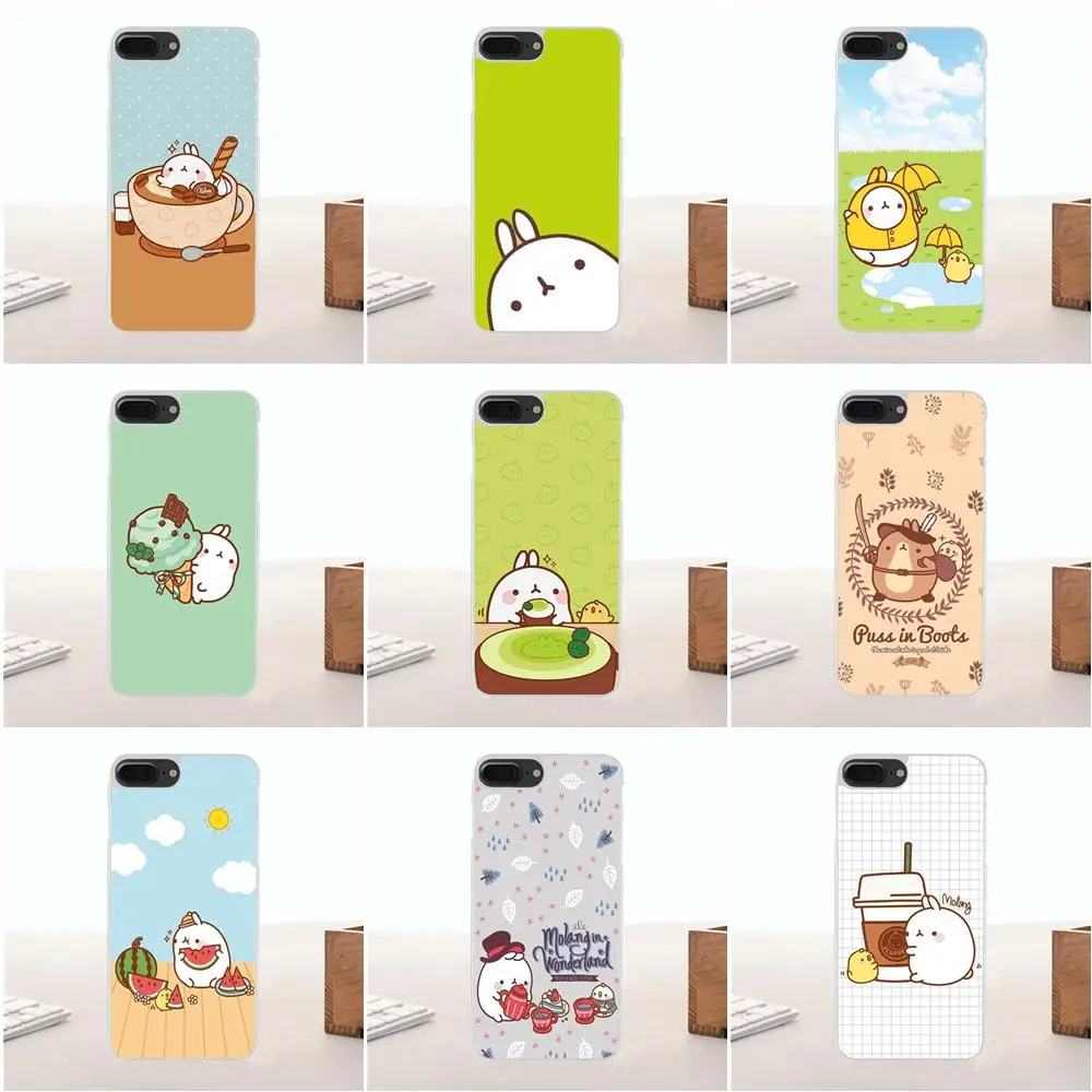 Bixedx для Apple iPhone 4 4S 5 5C SE 6 6S 7 8 Plus X мягкий чехол сотового телефона Sweet Molang Kawaii|Бамперы|