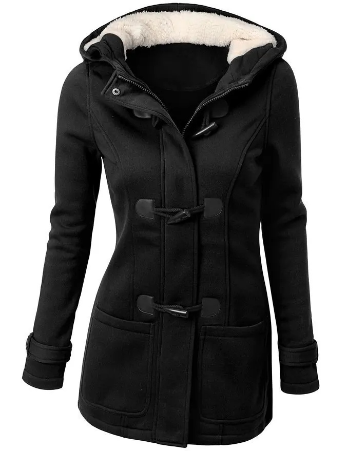 Women Trench Coat 2017 Spring Autumn Women's Overcoat Female Long Hooded Zipper Horn Button Outwear | Женская одежда