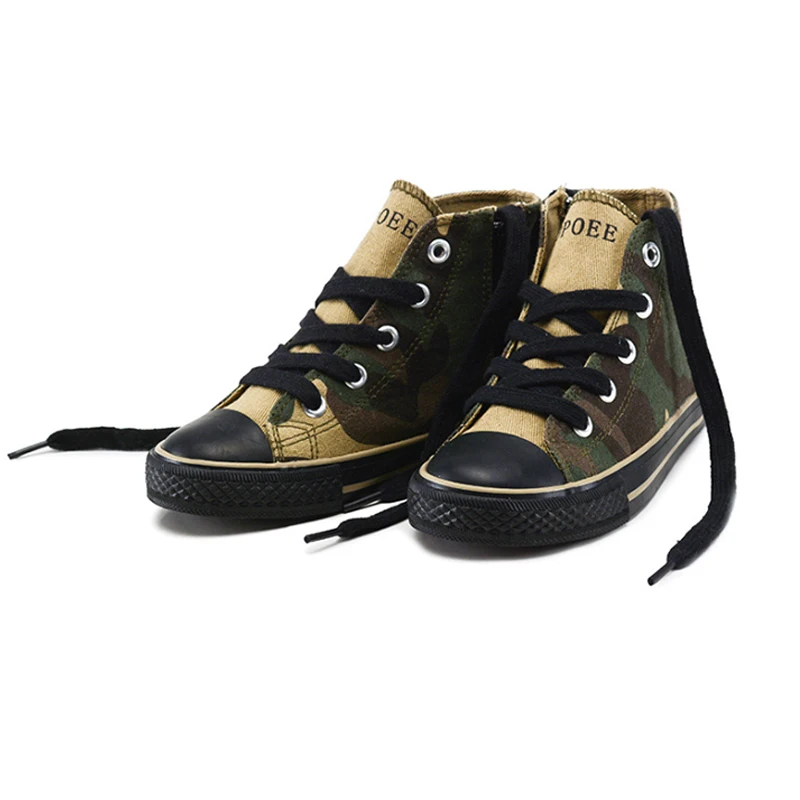 

Children's shoes Boys and Girls high-top Canvas Shoes 2018 Spring and Autumn Camouflage Handsome Shoes