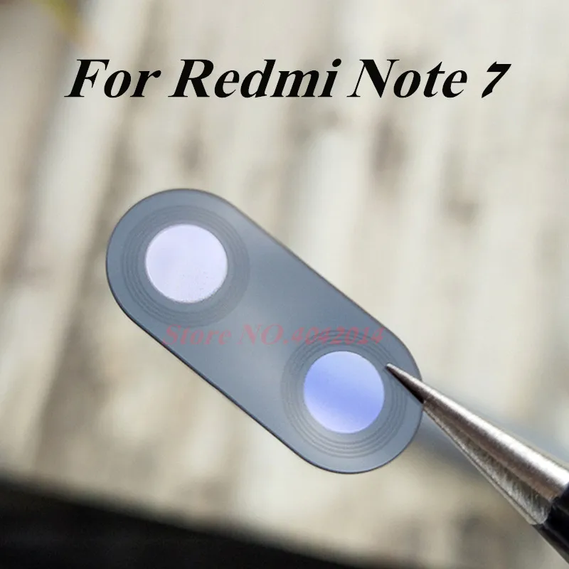 100 шт. оригинальная задняя камера стеклянная крышка объектива для Xiaomi Redmi Note 7