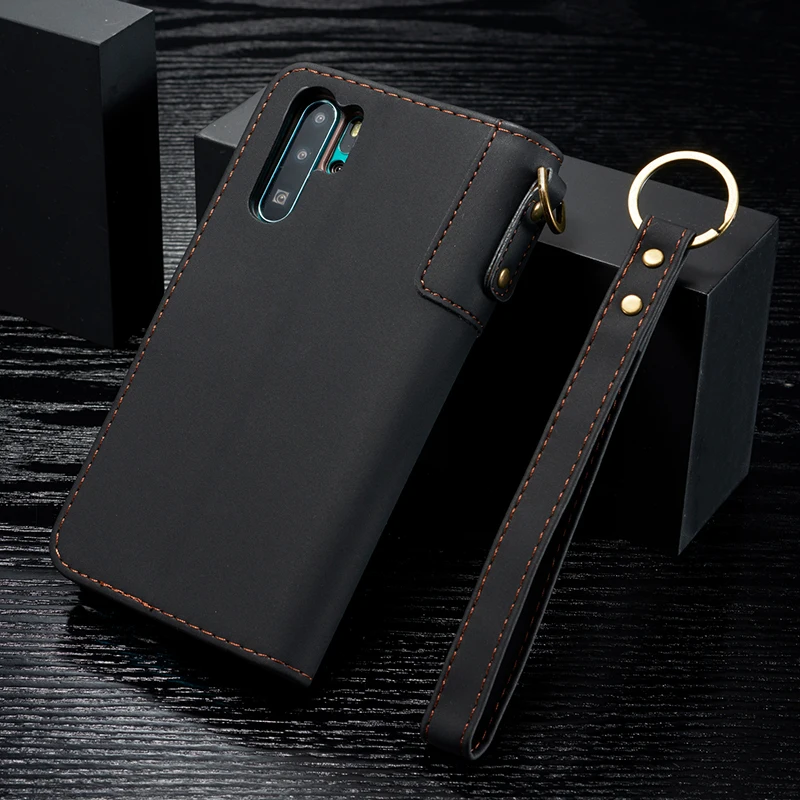 Ретро Флип Корова кожаный чехол для телефона для huawei P30 P30 Pro кошелек слот для карты стоит чехол для huawei P30 P30 Lite чехол сo шнуром