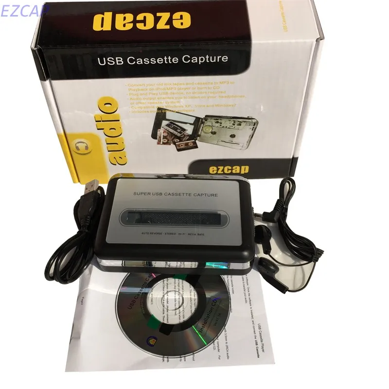 USB кассета Walkman плеер конвертер преобразование olc ленты в mp3 через ПК для windows mac linux