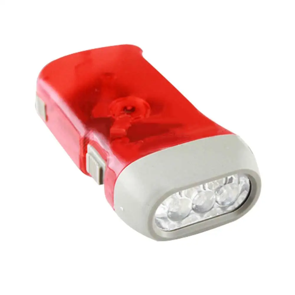 3 светодиодных фонаря ручной прессования шатун Динамо машины фонарик