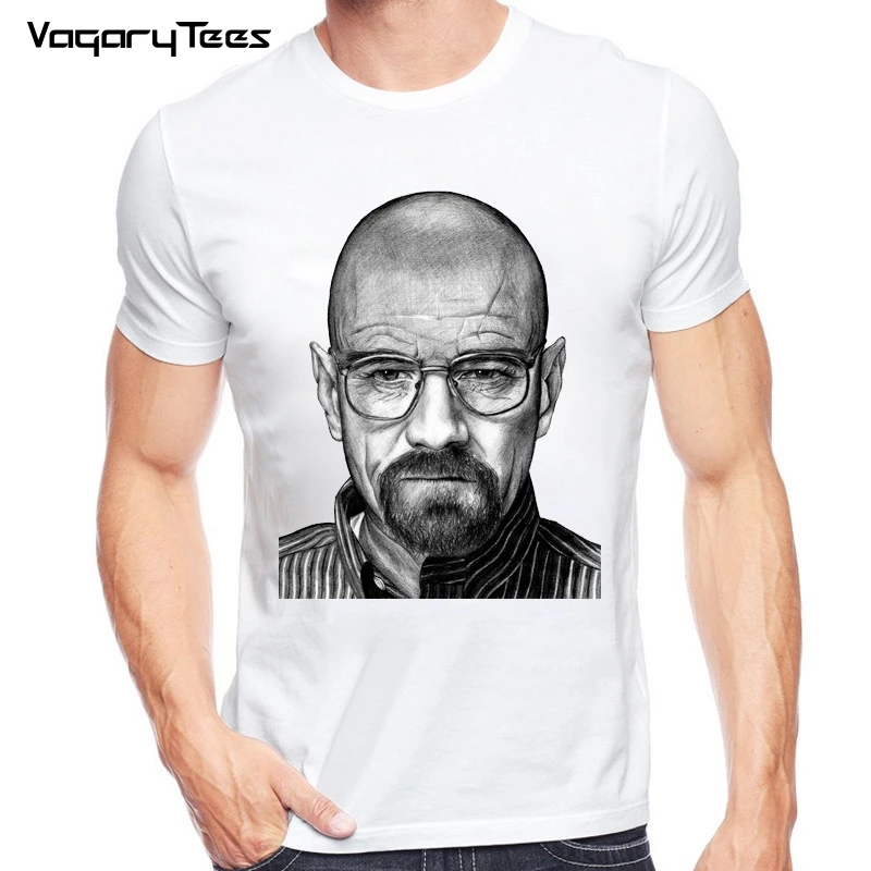 Новейший дизайн эскиза Мужская модная футболка с надписью Breaking Bad Heisenberg Iam the denger