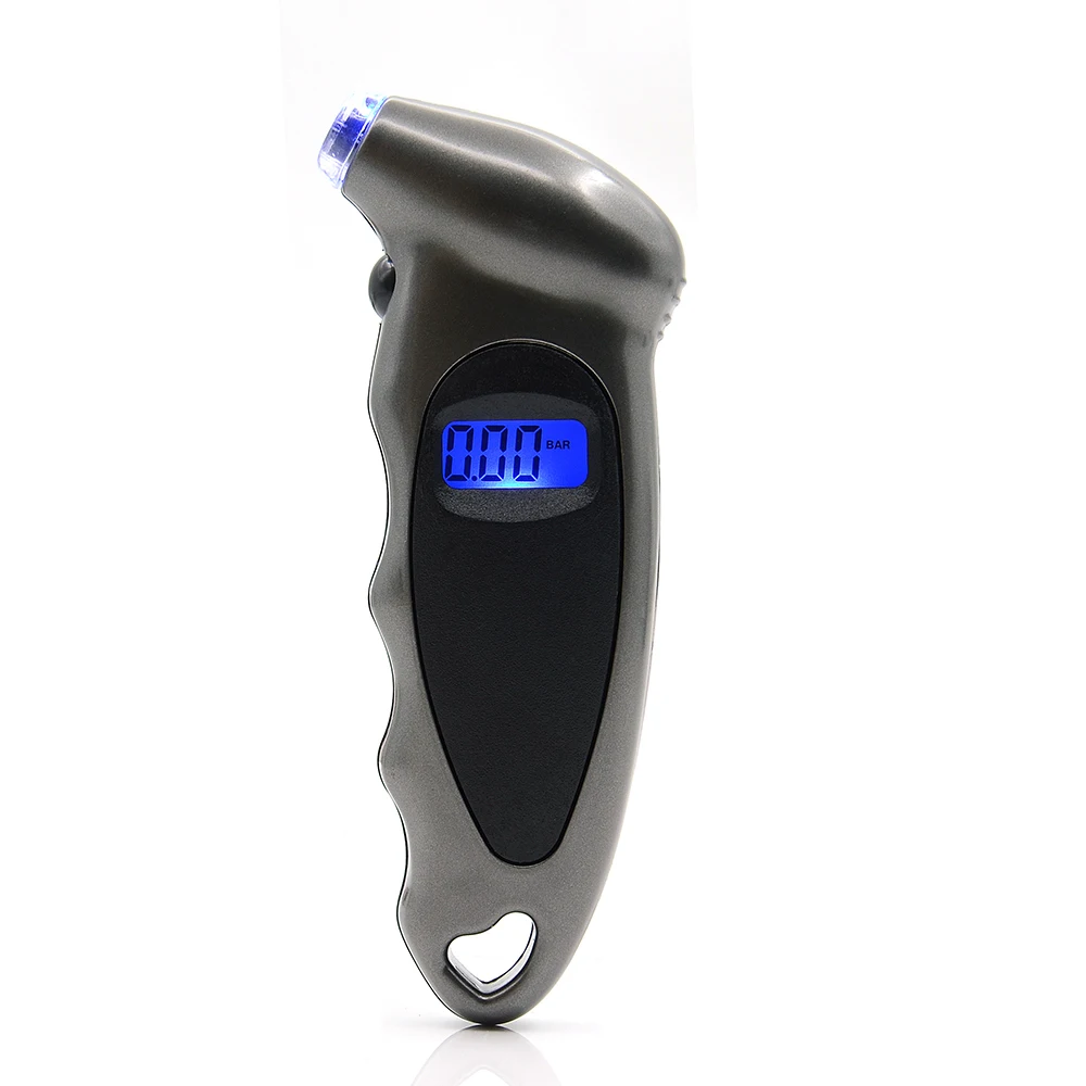 Tire Gauge Gray Манометр для автомобильных шин, манометр для шин 0-150 фунтов/кв. дюйм, подсветка, высокоточный цифровой Мониторинг давления в шинах - Цвет: Tire Gauge Gray