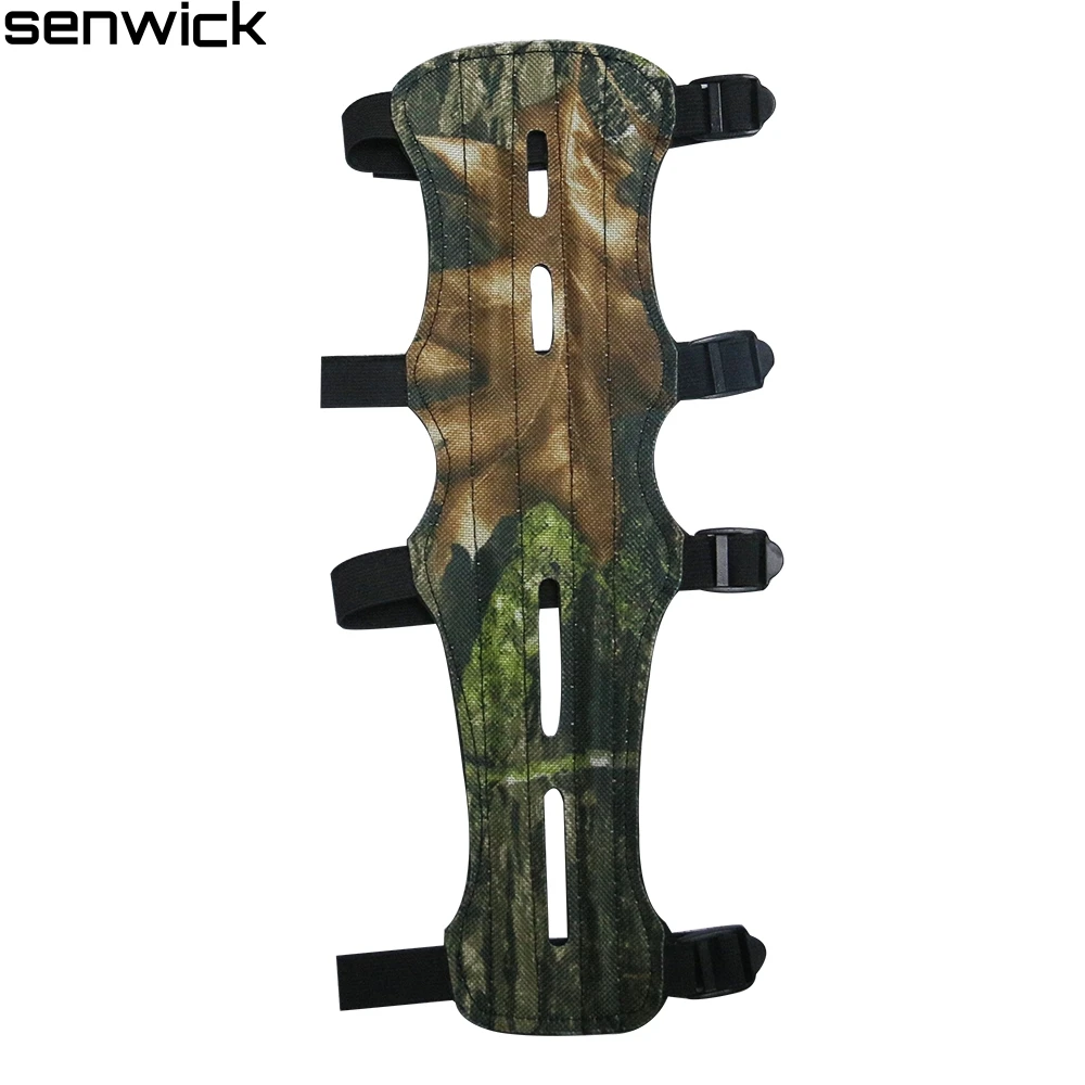 

New Archery Bow Arm Guard Length 11.8'' (30cm) Protection Forearm for Hunting Target Shooting with Safe 4-Strap Camo