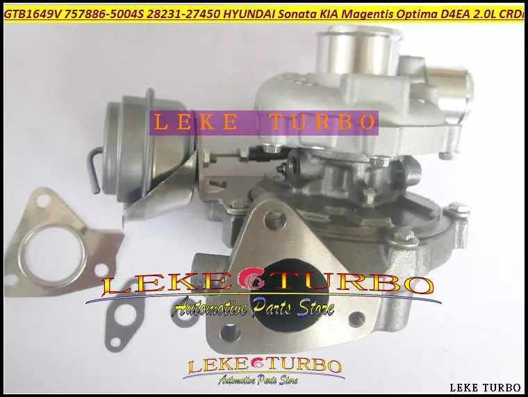 Турбокомпрессор GTB1649V 757886 5004S 28231 27450 для HYUNDAI Sonata KIA Magentis OPTIMA 05 D4EA 2.0L CRDi 140HP|turbo