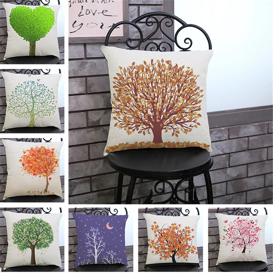 Бархатный Чехол для подушки с принтом дерева чехол офисного кресла дома