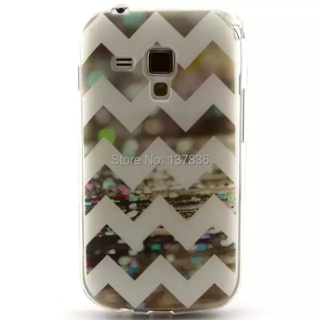 Fashion Floral Zebra Design Soft TPU Phone Cover For Samsung Galaxy S Duos s7562 Case 7562 Free Shipping |