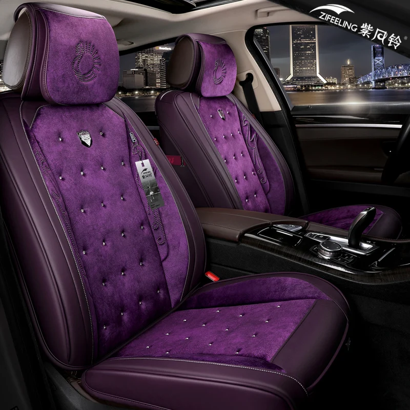 ZIFEELING новые стильные кожаные 3D чехлы для сидений автомобиля Передние и задние полный набор для универсальных 5 сидений автомобиля четыре сезона