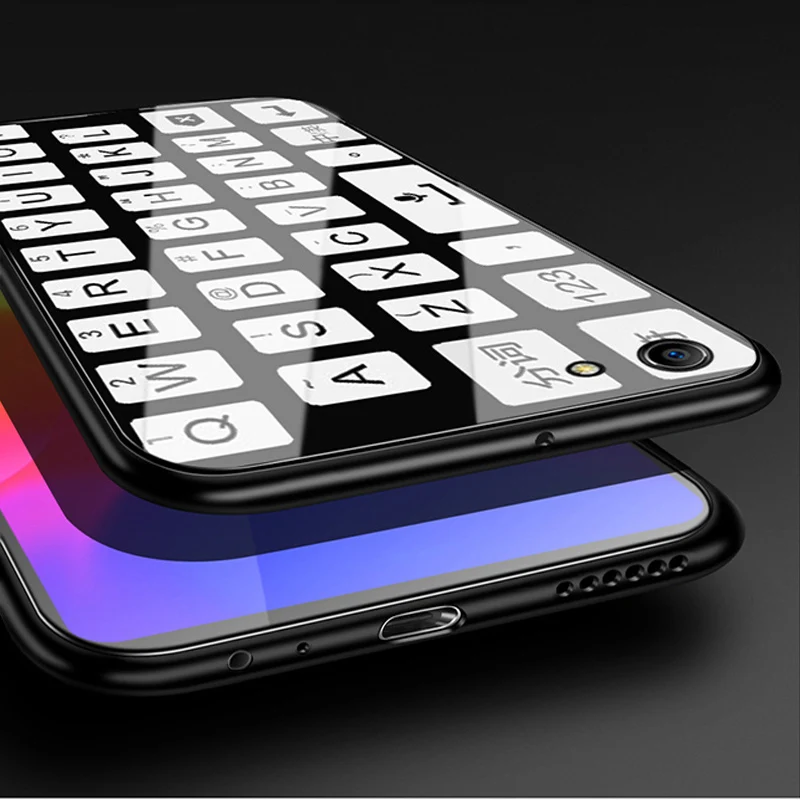 Роскошные Ретро Мультфильм закаленное Стекло задняя крышка для OPPO F7 Защитные