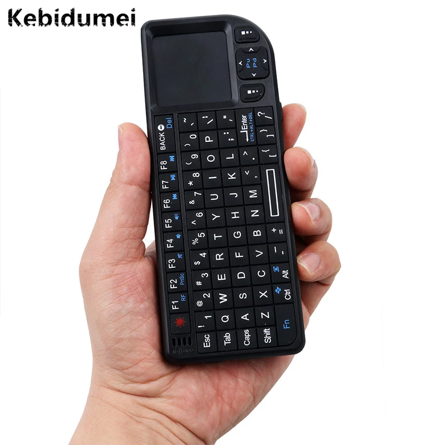 Беспроводная ручная клавиатура Kebidumei 2 4G RF Qwerty Touchpad Mouse 3 в 1 маленькая и изысканная