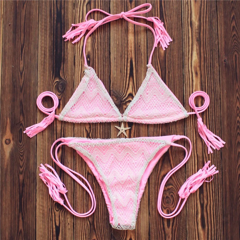 Комплект бикини 2018 Плавательные костюмы Для женщин пикантные пляжные купальный