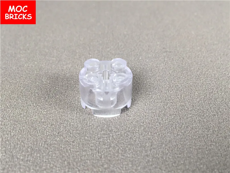 50 шт./лот MOC строительные блоки прозрачная пластина 1x1 1x2 кирпич игрушки
