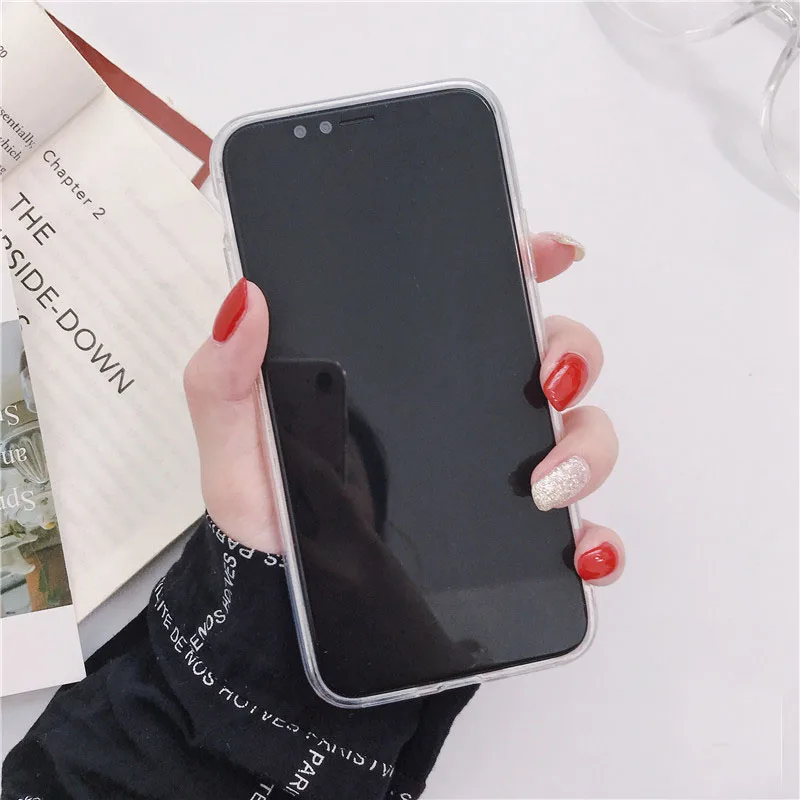 JIBAN Fashion Mirror Cactus Phone Case For Iphone X XR XS Max Soft IMD Smooth Cases Gradient Back Cover 6 6S 7 8 Plus |