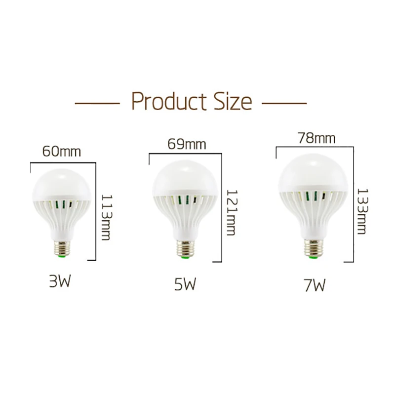 Светодиодная лампа с датчиком движения E27 220 В 3 Вт 5 7 9 12 Вт|led buld e27|led buldled lamp |