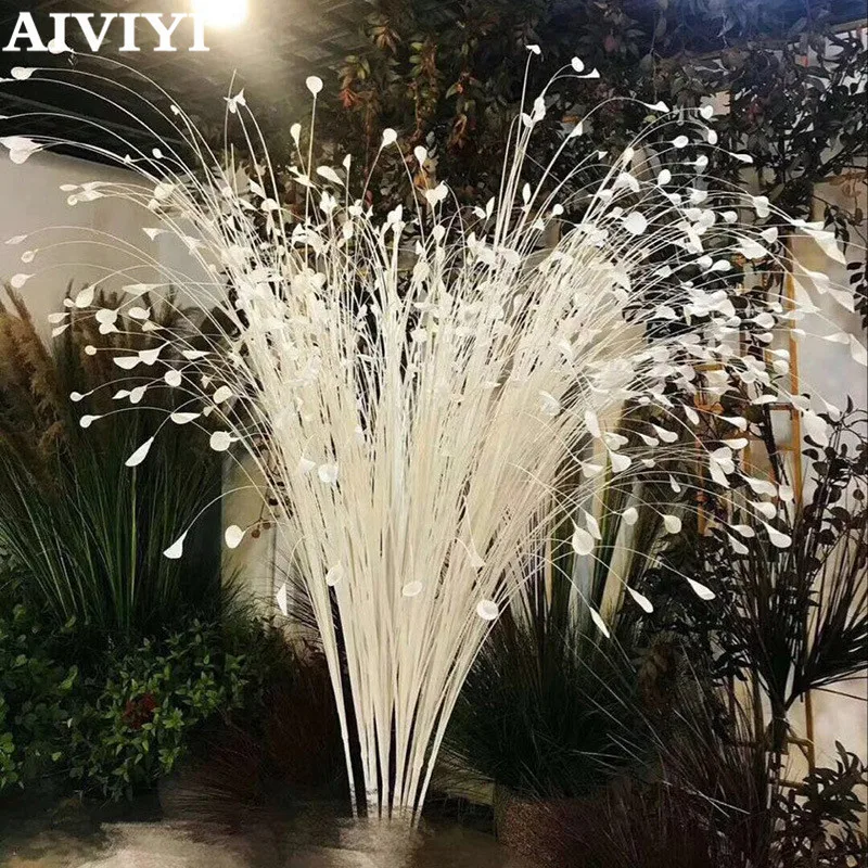 

Foreign trade excellent product artificial flower wedding peacock props flower phoenix feather flying grass reed leaves onion gr