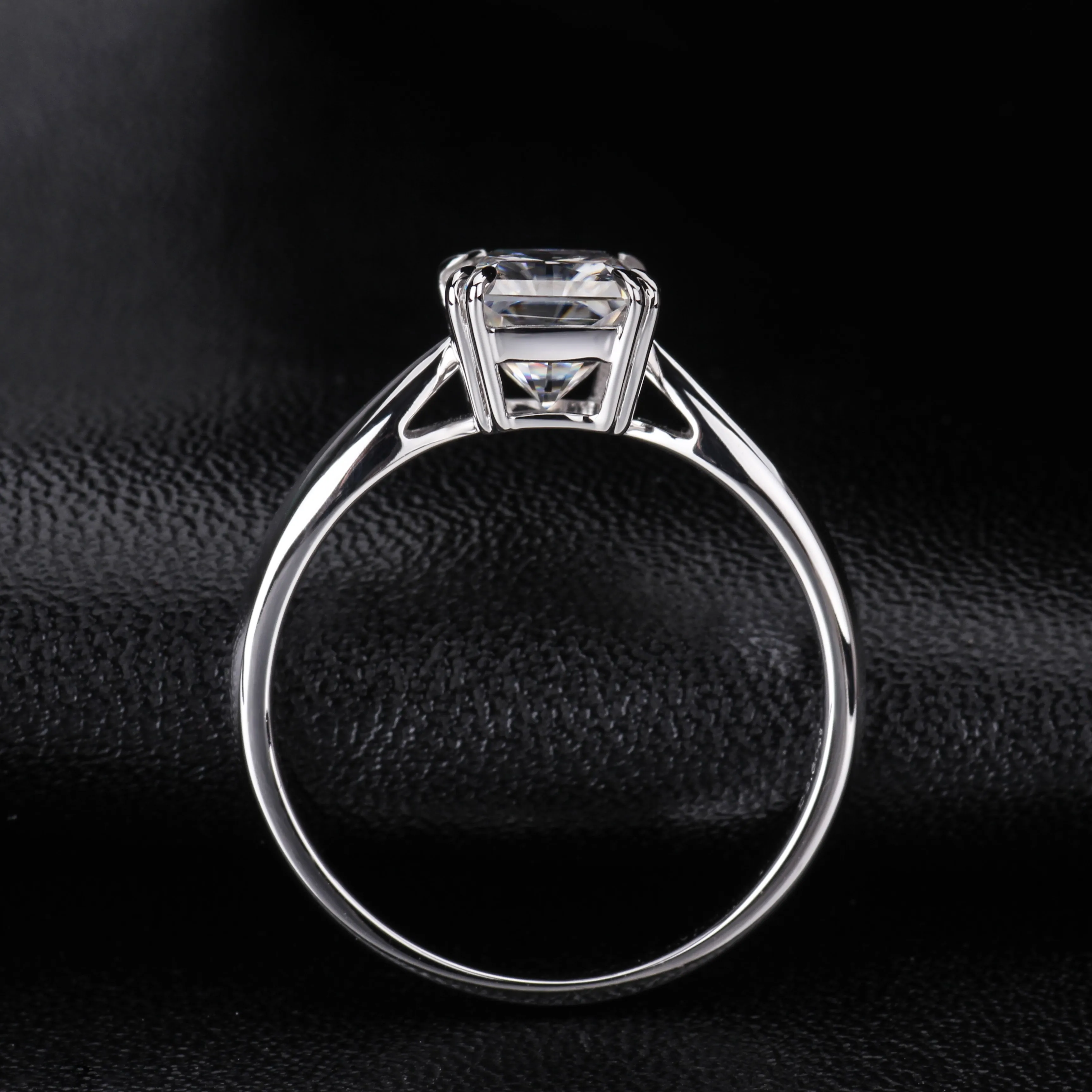 2.50CT 9x7 мм Сияющий Cut Solid 14k белое золото Пасьянс Moissanite алмазное женское свадебное