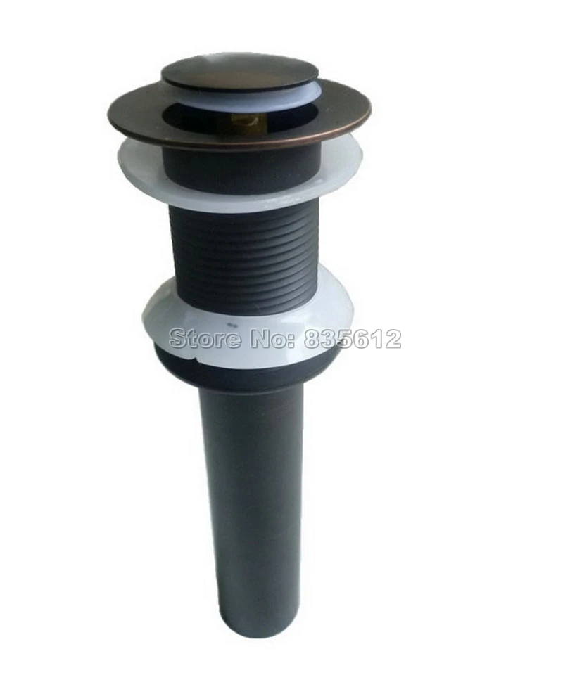 

Black Oil Rubbed Bronze Pop Up Bathroom Sink Drain Without Overflow Wsd017