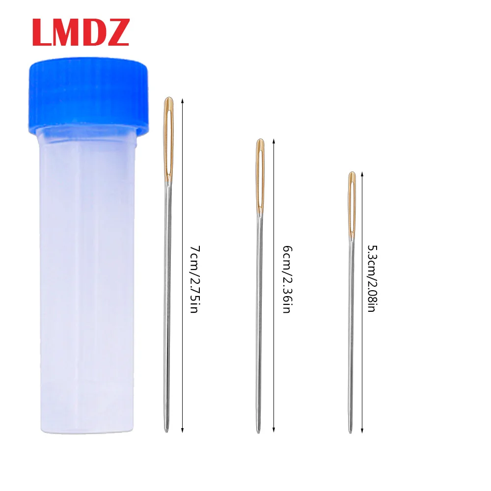 LMDZ 20/18/9 шт. Большой глаз иглы для вышивки ленты Швейные ремесло рукоделие