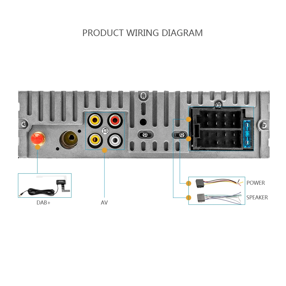 Podofo 1 Дин радио DAB + аудио fm MP5/AM/FM/Bluetooth/MP3/AUX плеер встроенный микрофон громкой