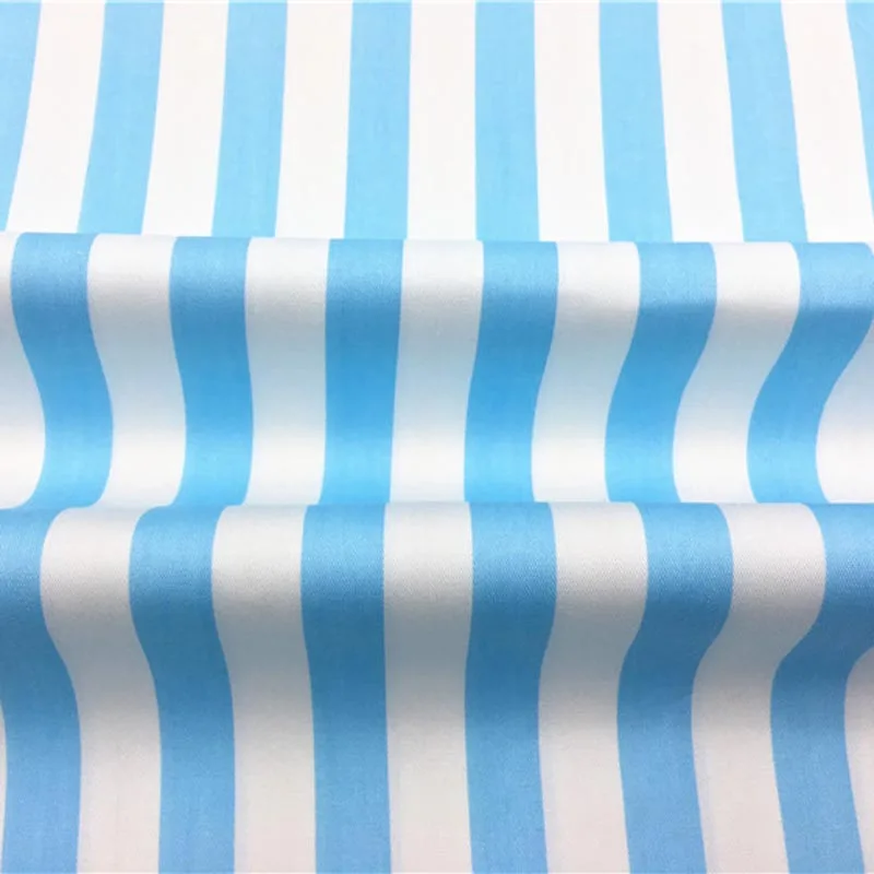 blue stripe Хлопок саржа Нордический ветер Небесно-Голубой самолет парашют облако широкая полоса ткань для комплект кровати «сделай сам» Подушка пэчворк Декор ручной работы - Цвет: blue stripe