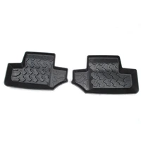 bbqfuka new car styling accessories 1 pair blk rubber rear row floor mats liner carpets for 2 door jeep wrangler jk 2007 2015