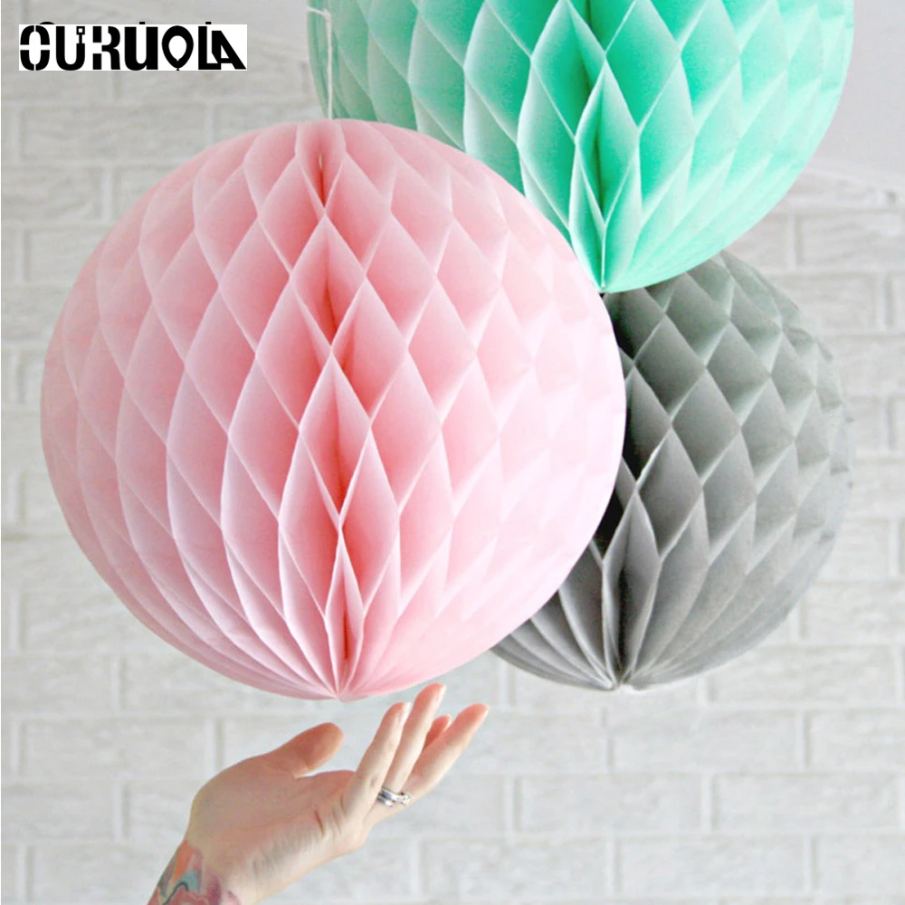 Babyshower Lampion вечерние декоративные бумажные фонари сотовые шары 5 шт 6 дюймов