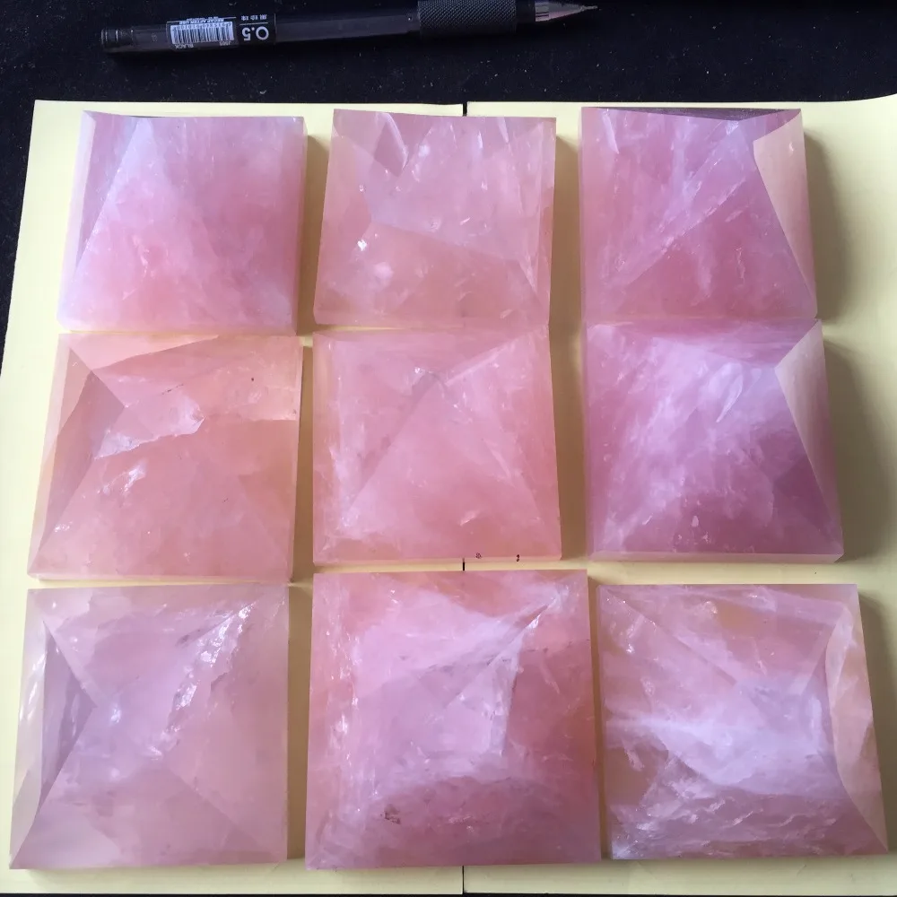 dohaibogoo natural crystal pyramid wholesale price 100% rock pink quartz rose healing stones hot sale gift | Дом и сад