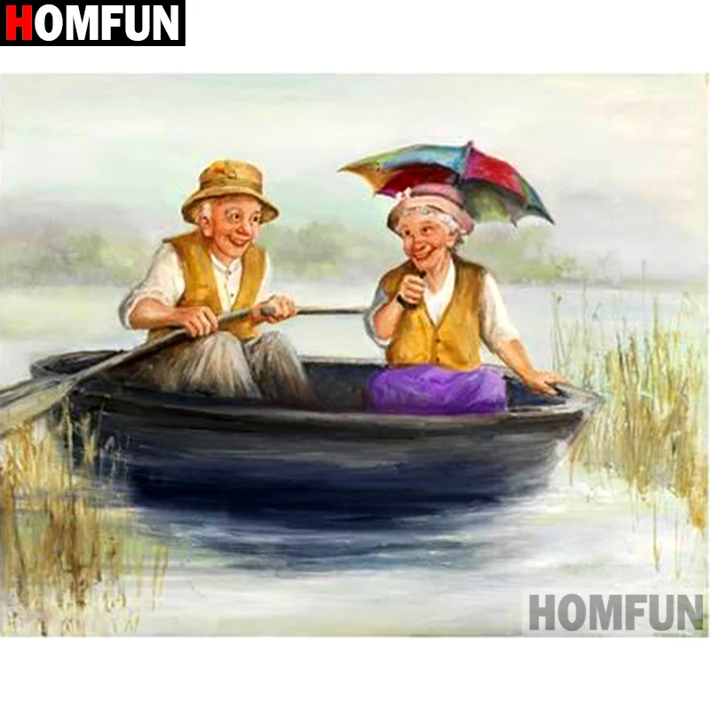 HOMFUN Алмазная вышивка DIY алмазная живопись Набор для вышивания крестиком &quotпара