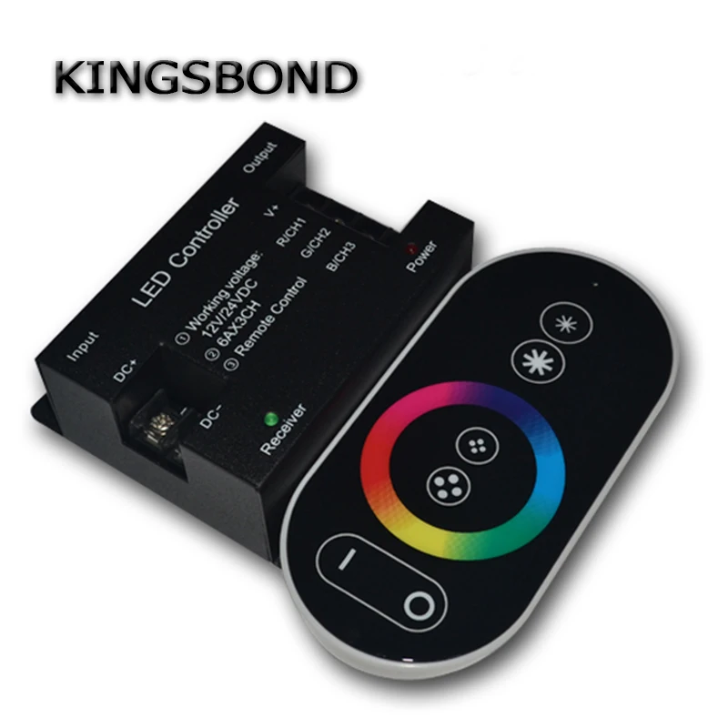 DC12V 24V RF беспроводной сенсорный RGB контроллер с цветным кольцом для 2835 5050 3528