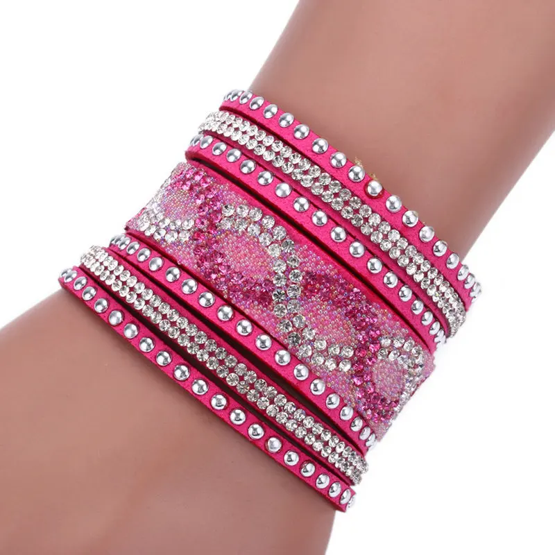 Женский кожаный браслет 10 цветов регулируемый размер 1 шт.|bracelet findings|bracelet slavejewelry