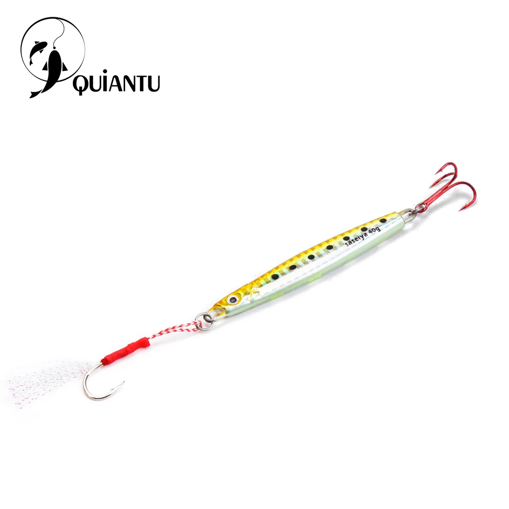 QUIANTU рыбалка приманка крючковый лов ложка 25g/40 г/60 г/80 г блесна литье металла