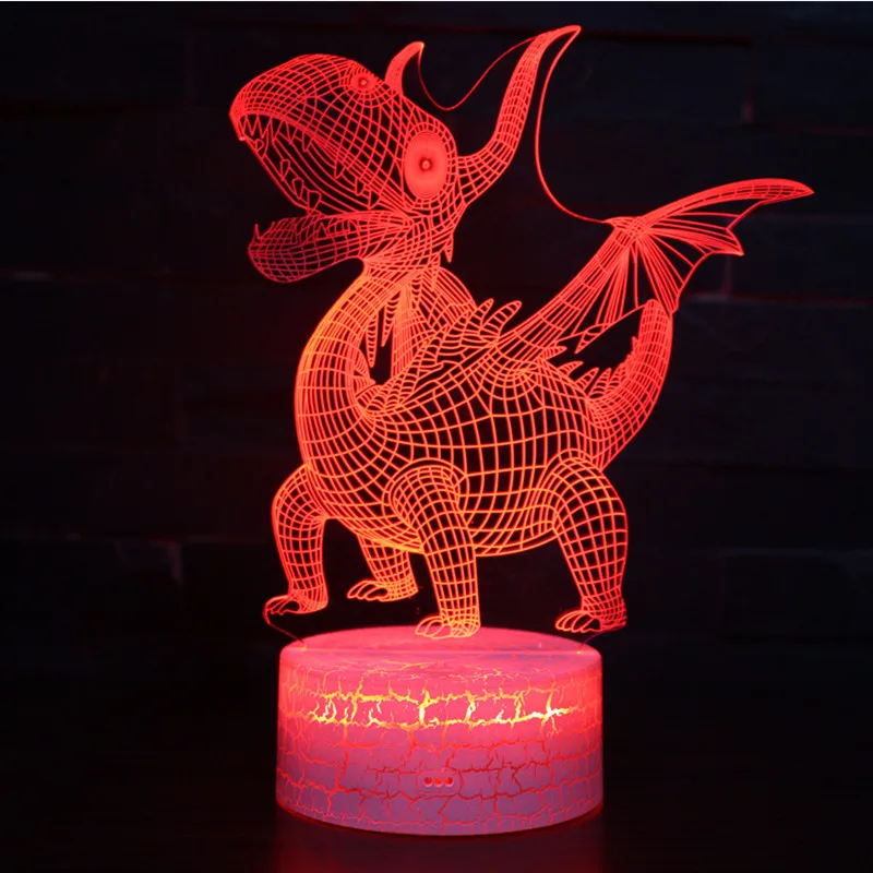 Jurassic динозавр Птерозавр 3D светодиодный светильник Летающий Динозавр светится в темноте игрушки Дети знания о животных Обучающие игрушки, подарки
