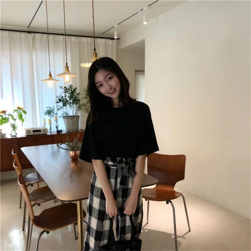 KYMAKUTU Casual Solid All Match T Shirts Short Sleeve O Neck Tee Shirt Femme Poleras Mujer Women Clothing Summer White Tops 2018 | Женская