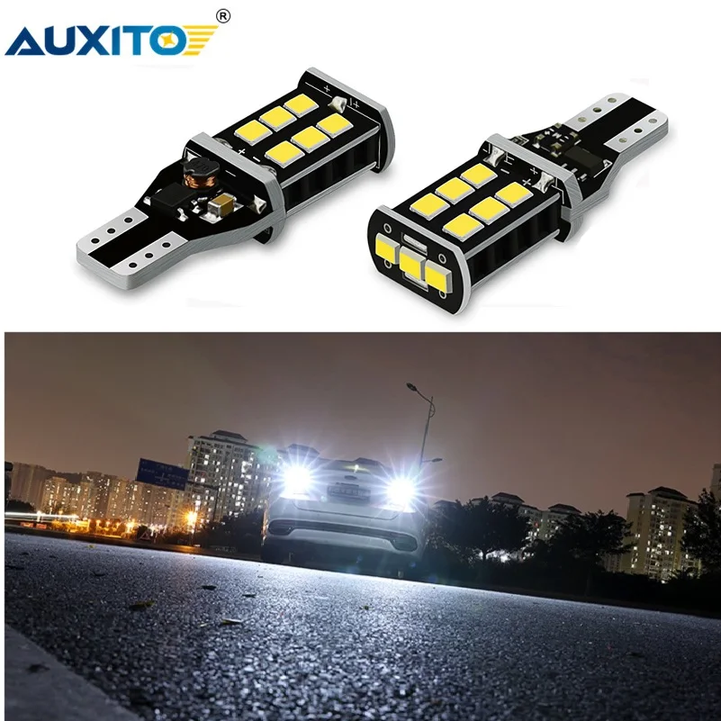 AUXITO 2 шт. T15 W16W светодиодный Canbus лампы без ошибок автомобиля обратный резервный свет для Renault Duster Megane 2 3 Logan Clio 4 Captur Scenic