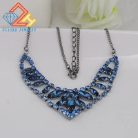 women collier femme necklaces statement bijoux fashion crystal jewelry choker maxi vintage wedding pendant 3 color