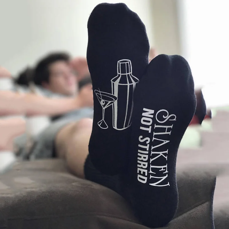 12 видов стилей Humor носки с принтом слов хлопковые для велоспорта унисекс