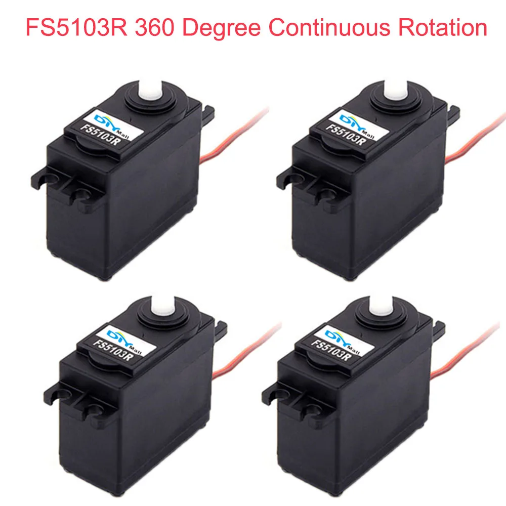 4 шт. фэээтеч FS5103R 3 кг см 360 градусов непрерывное вращение зеркальный аналоговый