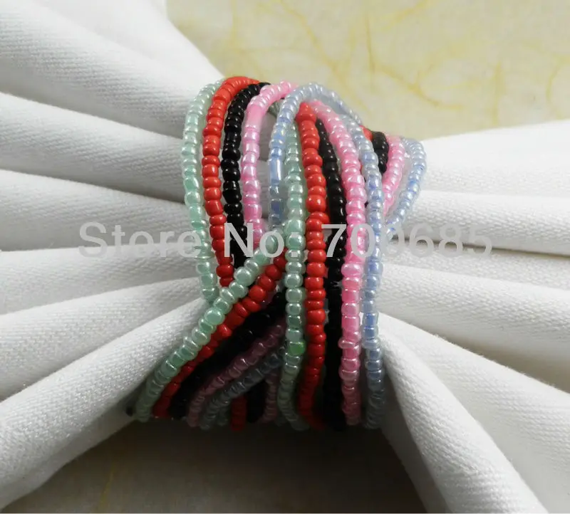 

Продано на aliexpress украшение из бисера, праздничное украшение, кольцо для салфеток